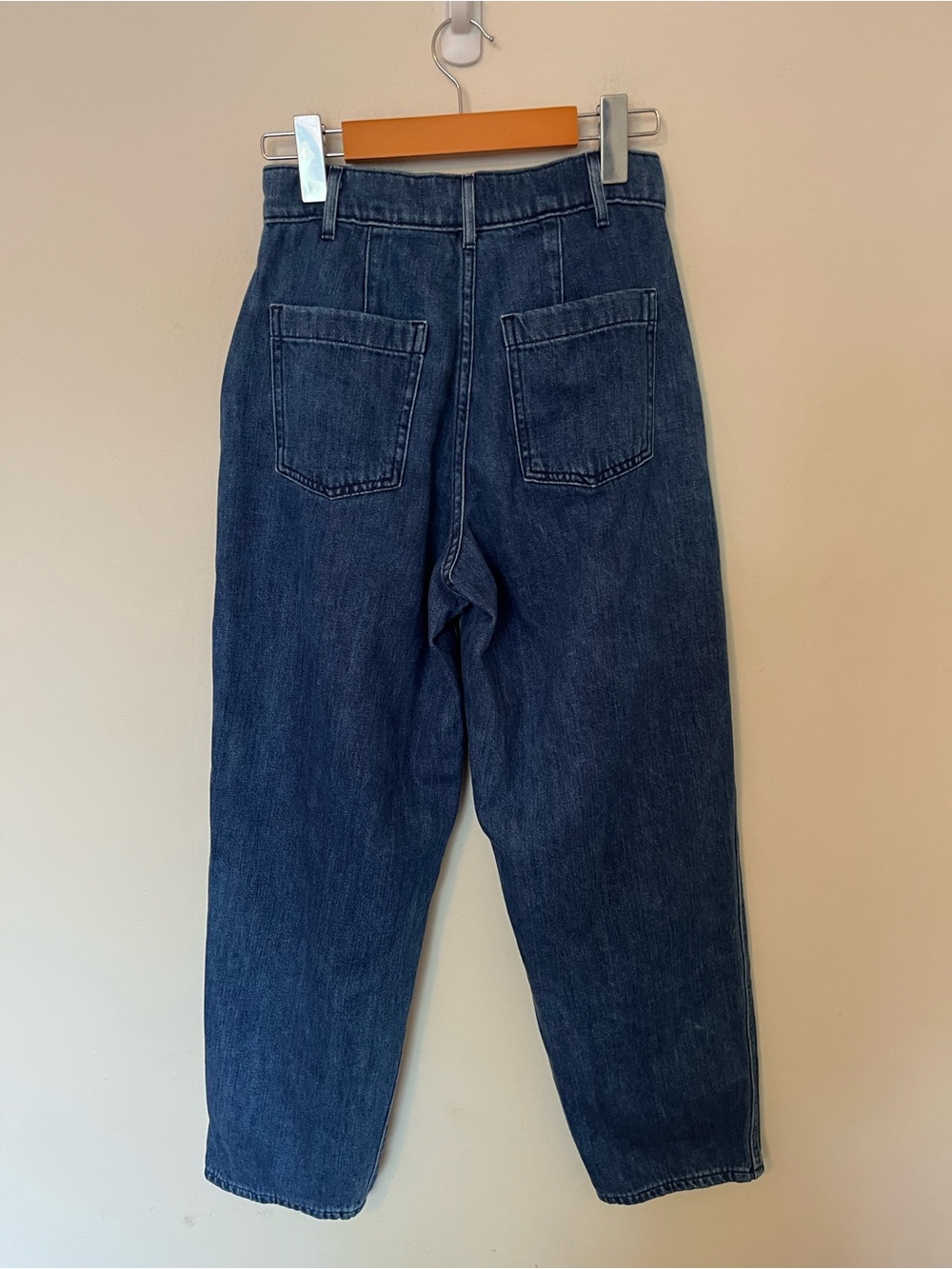 Aritzia Wilfred Detour Barrel Leg Jeans High Rise Pleated Organic Cotton Size 0 - Picture 6 of 11